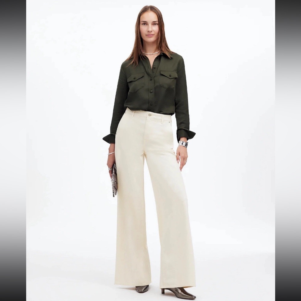 Madewell Womens Wide Sweep Denim Trousers NWT Size 27